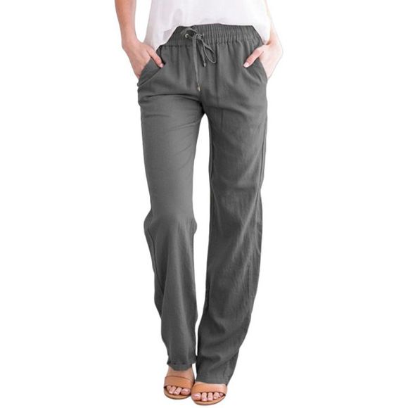 UDEAR Gray Pocket Drawstring Waist Straight Leg Pants Size XL - Picture 1 of 1